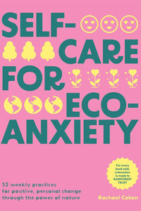 Pink book titled Self-Care for Eco-Anxiety