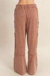 Mineral Washed Cargo Sweatpants - Chestnut