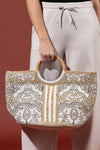 Myth Jute Wood Handle Tote Bag