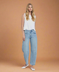 High Rise Barrel Leg Jeans LV2