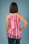 Circle Dot Halter Top - Blush