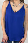 V-Neck Chiffon Cami Blue