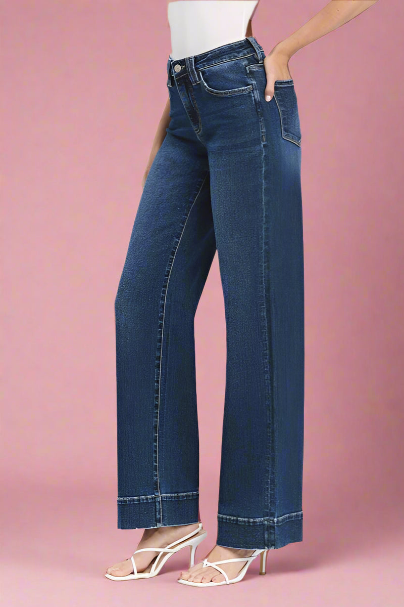 High Rise Trouser Wide Leg Jeans - LV26