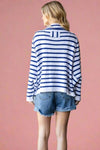 Striped Knit Cardigan - White
