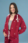 Sweet Cherries Zip Up Hoodie - Red