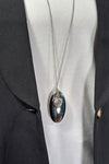 Long Submarine Pendant Necklace Silver