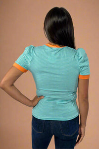Striped Daily T-Shirt - Teal