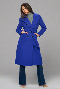 Sapphire Statement Double-Breasted Coat
