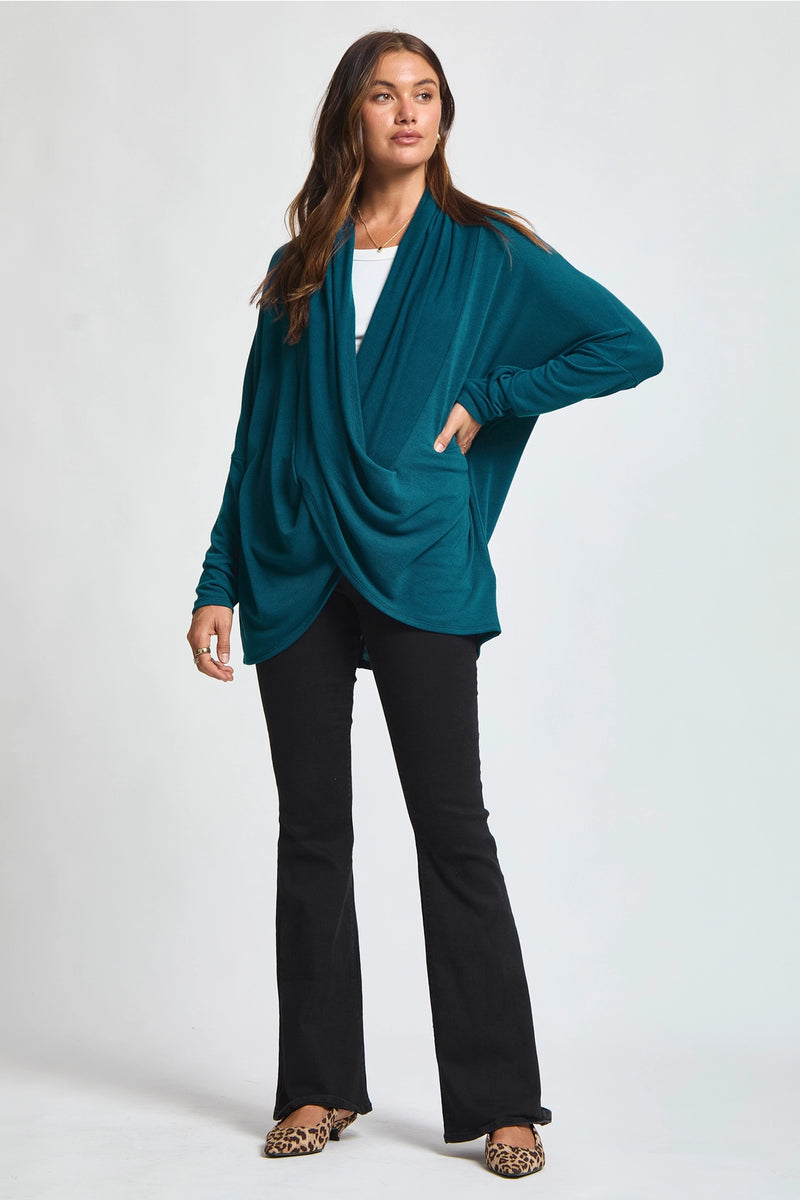 Soft Drape Hacci Wrap - Dark Teal