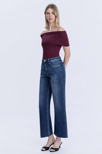 Tummy Control Super HR Wide Leg Jeans - LV35