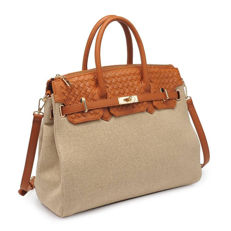 Bertha Straw & Woven Satchel Bag