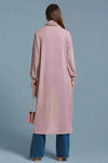 Cityscape Flowy Wrap Duster - Cashmere Rose