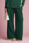 Getaway Wide Leg Pant - Hunter Green