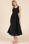 Sleeveless Midi Dress - Black