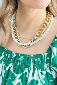 Chunky Pearl Layered Necklace