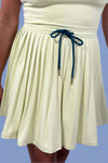 Motion Athleisure Pleated Skirt Dress - Lime