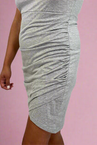 Twisted Scrunch Dress - Grey