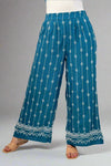 Embroidery Pants - Blue