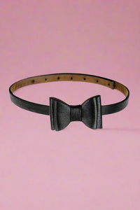 Retro Bow Belt -Black