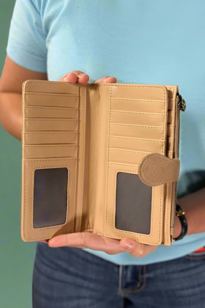 Crissy Woven Wallet - Light Taupe