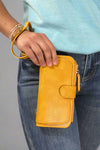 Annie Multi Section Wallet - Mustard