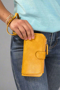Annie Multi Section Wallet - Mustard
