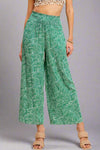 Boho Paisley Print Wide Leg Pant - Garden