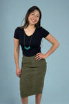Corduroy Skirt Moss