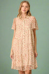 Printed Floral Dress - Cream