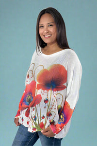 Round Knit Long Sleeve - Red Poppy