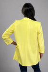 Roll Up Sleeve Open Blazer - Yellow