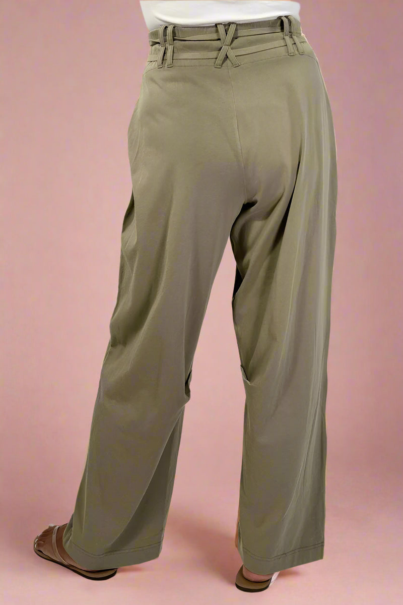 Mineral Washed Knit Pants - Faded Olive