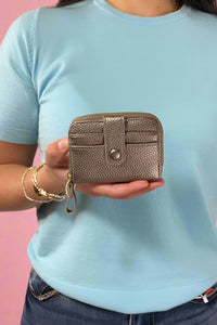 Macy Accordion Pebble Wallet - Bronze