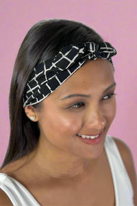 Knotted Wire Bow Headband – Black