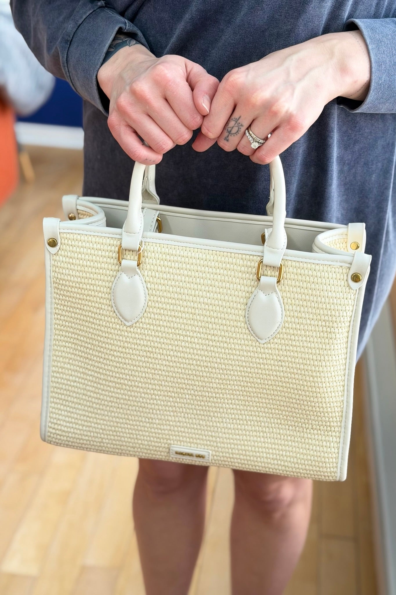 Rachel Zoe Straw Satchel Bag