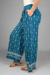 Embroidery Pants - Blue