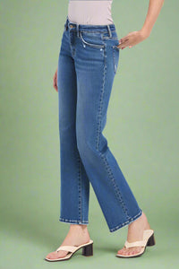 Mid Rise Full Straight Jeans - LV24