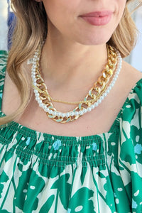 Chunky Pearl Layered Necklace