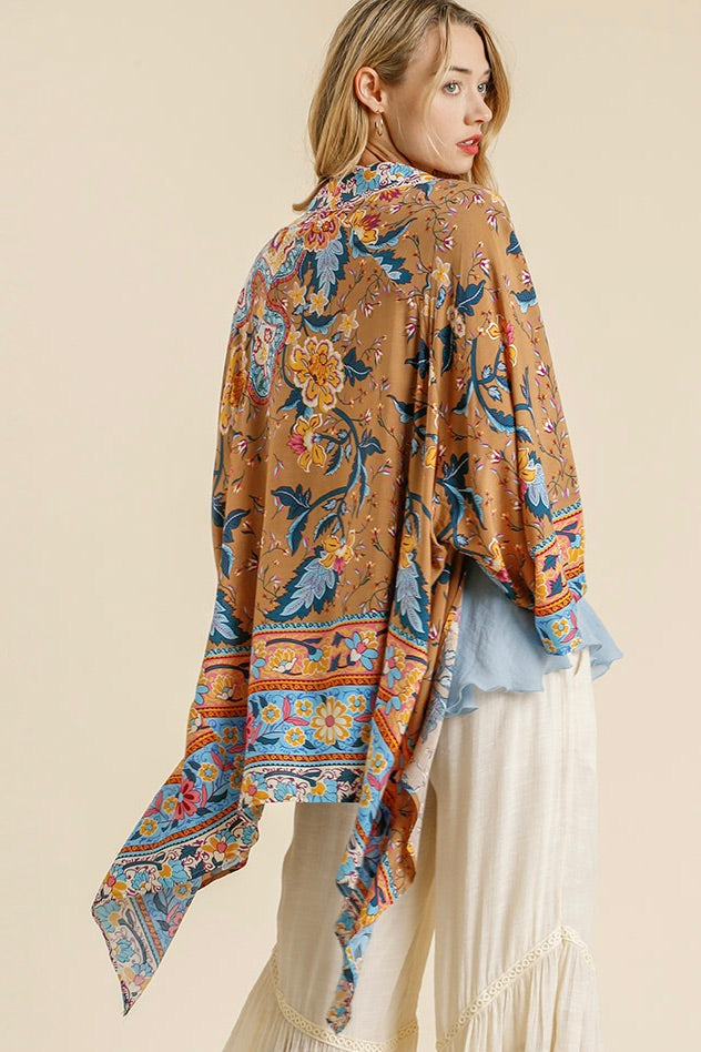 Flowy Summer Kimono Almond