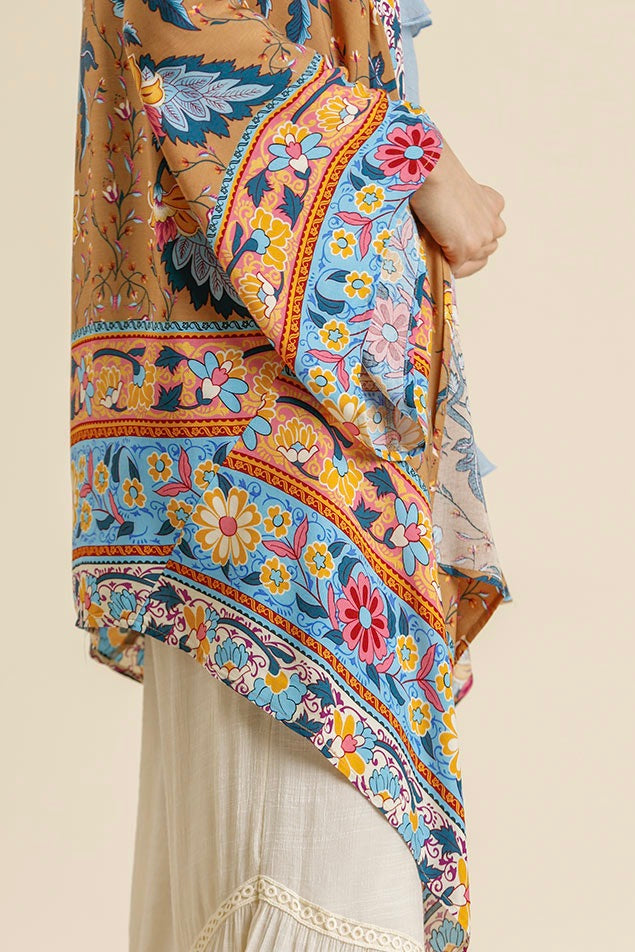 Flowy Summer Kimono Almond