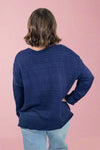 Beach Side Light Weight Sweater - Navy
