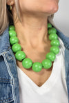 Chunky Bubble Chain Necklace - Green