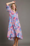 Midi Dress With Front Tie Lavender