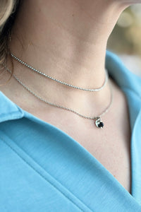 Talisman Layered Necklace Silver
