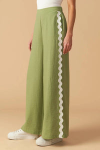 Solid Woven Pant - Sage
