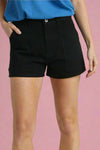 Stone Washed Shorts - Black