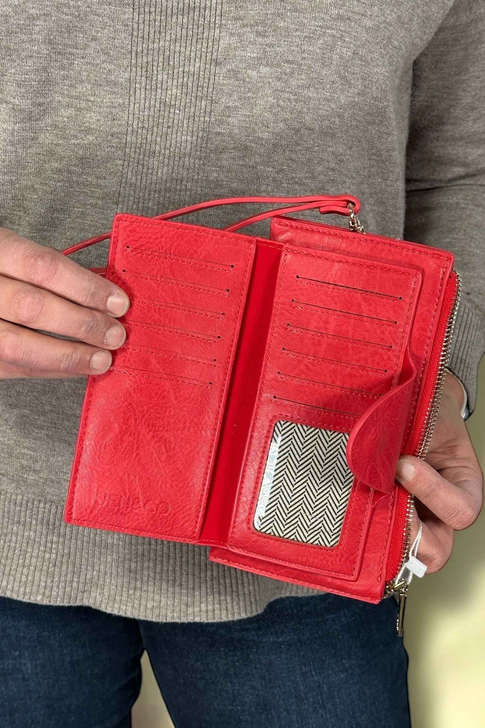 Kyla Wallet With Snap Closure - Red