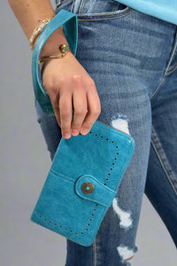 Miley Western Wallet - Dusty Blue