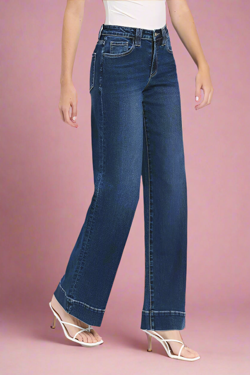 High Rise Trouser Wide Leg Jeans - LV26