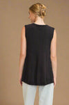 Cotton Essential Sweater Vest - Black